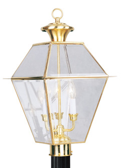 3 Light PB Outdoor Post Lantern (108|2384-02)