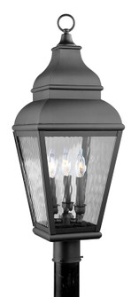 3 Light Black Outdoor Post Lantern (108|2606-04)