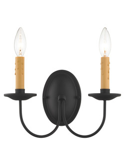 2 Light Black Wall Sconce (108|4452-04)