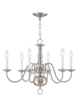 6 Light Brushed Nickel Chandelier (108|5006-91)