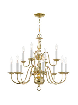 12 Light Polished Brass Chandelier (108|5012-02)