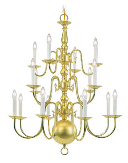 16 Light Polished Brass Chandelier (108|5016-02)