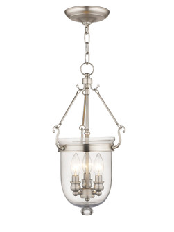 3 Light Brushed Nickel Chain Lantern (108|5063-91)