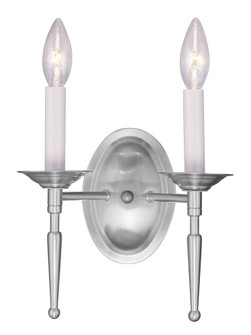 2 Light Brushed Nickel Wall Sconce (108|5122-91)