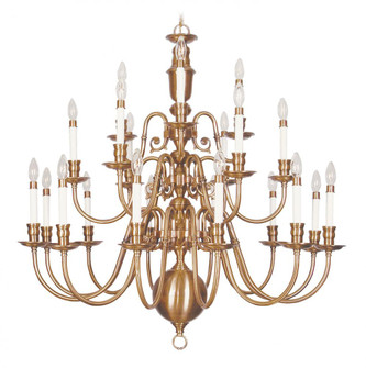 21 Light Flemish Brass Chandelier (108|5321-22)