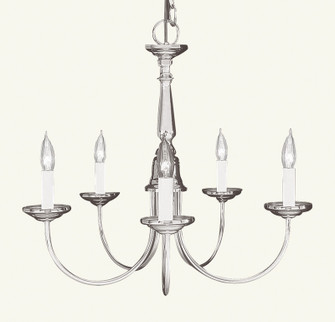 5 Light Brushed Nickel Chandelier (108|6030-91)