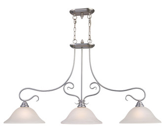 3 Light Brushed Nickel Island (108|6108-91)