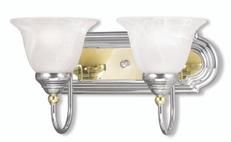 2 Light Polished Chrome & PB Bath Light (108|1002-52)