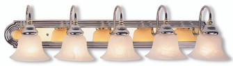 5 Light Polished Chrome & PB Bath Light (108|1005-52)