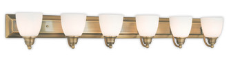 6 Light Antique Brass Bath Light (108|10506-01)