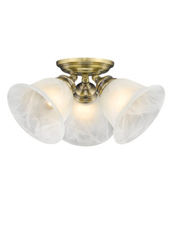 3 Light Antique Brass Ceiling Mount (108|1358-01)