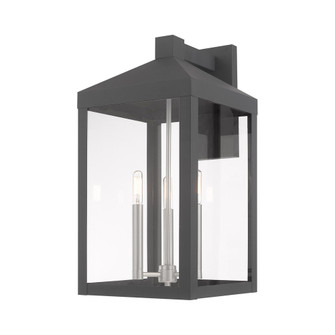 3 Lt Scandinavian Gray Outdoor Wall Lantern (108|20585-76)