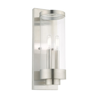 2 Lt Brushed Nickel Outdoor Wall Lantern (108|20722-91)