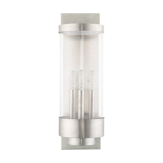 3 Lt Brushed Nickel Outdoor Wall Lantern (108|20724-91)