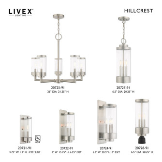 3 Lt Brushed Nickel Outdoor Pendant Lantern (108|20727-91)