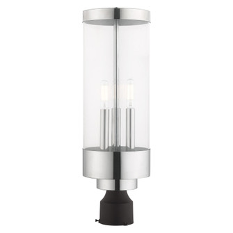 3 Lt Polished Chrome Outdoor Post Top Lantern (108|20728-05)