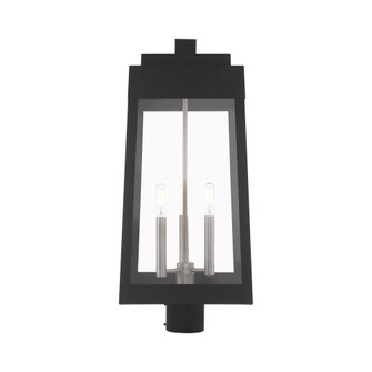 3 Lt Black Outdoor Post Top Lantern (108|20859-04)