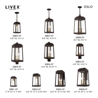 3 Lt Bronze Outdoor Post Top Lantern (108|20859-07)