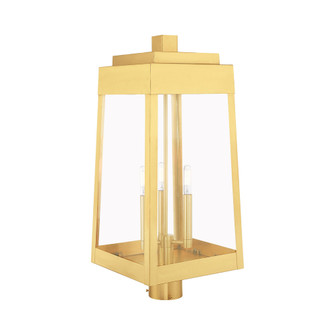 3 Lt Satin Brass Outdoor Post Top Lantern (108|20859-12)