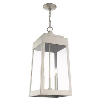 3 Lt Brushed Nickel Outdoor Pendant Lantern (108|20860-91)