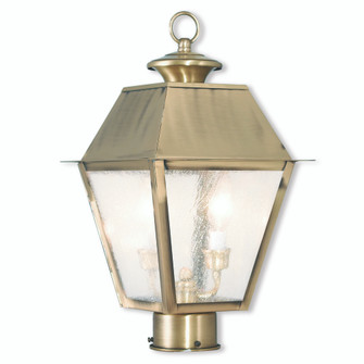 2 Light Antique Brass Post-Top Lantern (108|2166-01)