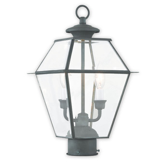 2 Light Charcoal Outdoor Post Lantern (108|2284-61)