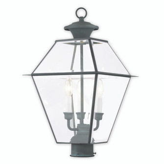3 Light Charcoal Outdoor Post Lantern (108|2384-61)