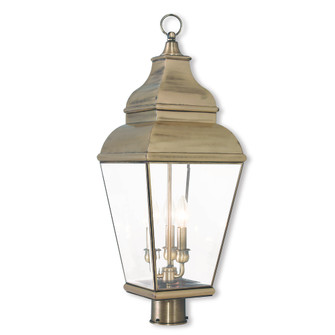 3 Light Antique Brass Post-Top Lantern (108|2594-01)