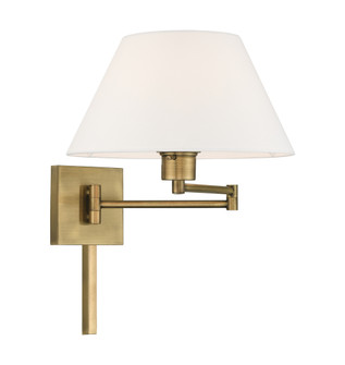 1 Lt Antique Brass Swing Arm Wall Lamp (108|40039-01)