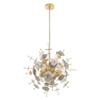 6 Lt Satin Brass Pendant Chandelier (108|40074-12)