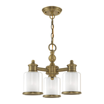 3 Lt Antique Brass Convertible Mini Chandelier/Ceiling Mount (108|40203-01)