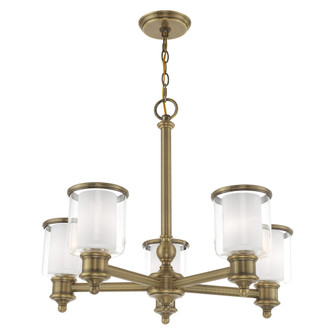 5 Lt Antique Brass Chandelier (108|40205-01)