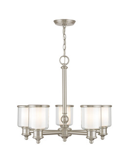 5 Light Brushed Nickel Chandelier (108|40205-91)