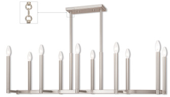 10 Light BN Linear Chandelier (108|40259-91)