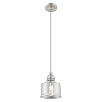 1 Lt Brushed Nickel Mini Pendant (108|40651-91)