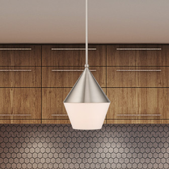 1 Lt Brushed Nickel Mini Pendant (108|40684-91)