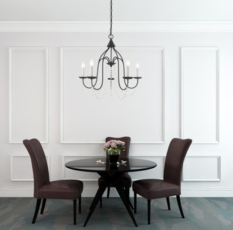 5 Lt Black Chandelier (108|40795-04)