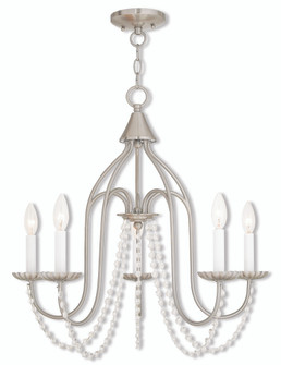 5 Light Brushed Nickel Chandelier (108|40795-91)