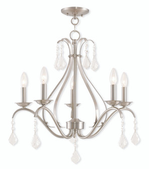 5 Light Brushed Nickel Chandelier (108|40845-91)