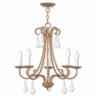 5 Light Antique Gold Leaf Chandelier (108|40875-48)