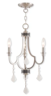3 Light Brushed Nickel Mini Chandelier (108|40883-91)