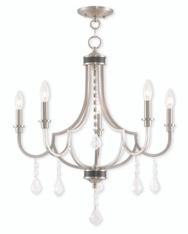 5 Light Brushed Nickel Chandelier (108|40885-91)