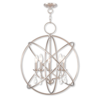 5 Light Brushed Nickel Chandelier (108|40905-91)