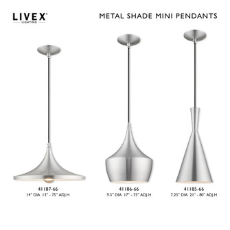 1 Lt Brushed Aluminum Mini Pendant (108|41187-66)