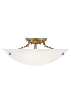 3 Light Antique Brass Ceiling Mount (108|4274-01)