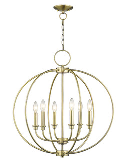 6 Light Antique Brass Chandelier (108|4666-01)