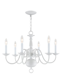 6 Light White Chandelier (108|5006-03)