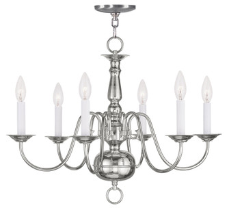 6 Light Polished Nickel Chandelier (108|5006-35)