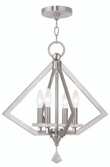 4 Light Brushed Nickel Chandelier (108|50664-91)