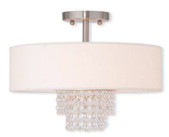 3 Light Brushed Nickel Ceiling Mount (108|51027-91)